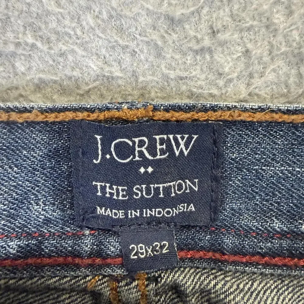 J. Crew The Sutton Men's Size 29x32 Medium Wash Blue Cotton Ankle Jeans